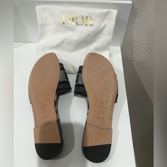 Christian Dior DWAY SLIDE
Deep Ocean Blue Mizza Embroidered Cotton - Picture 4 of 5